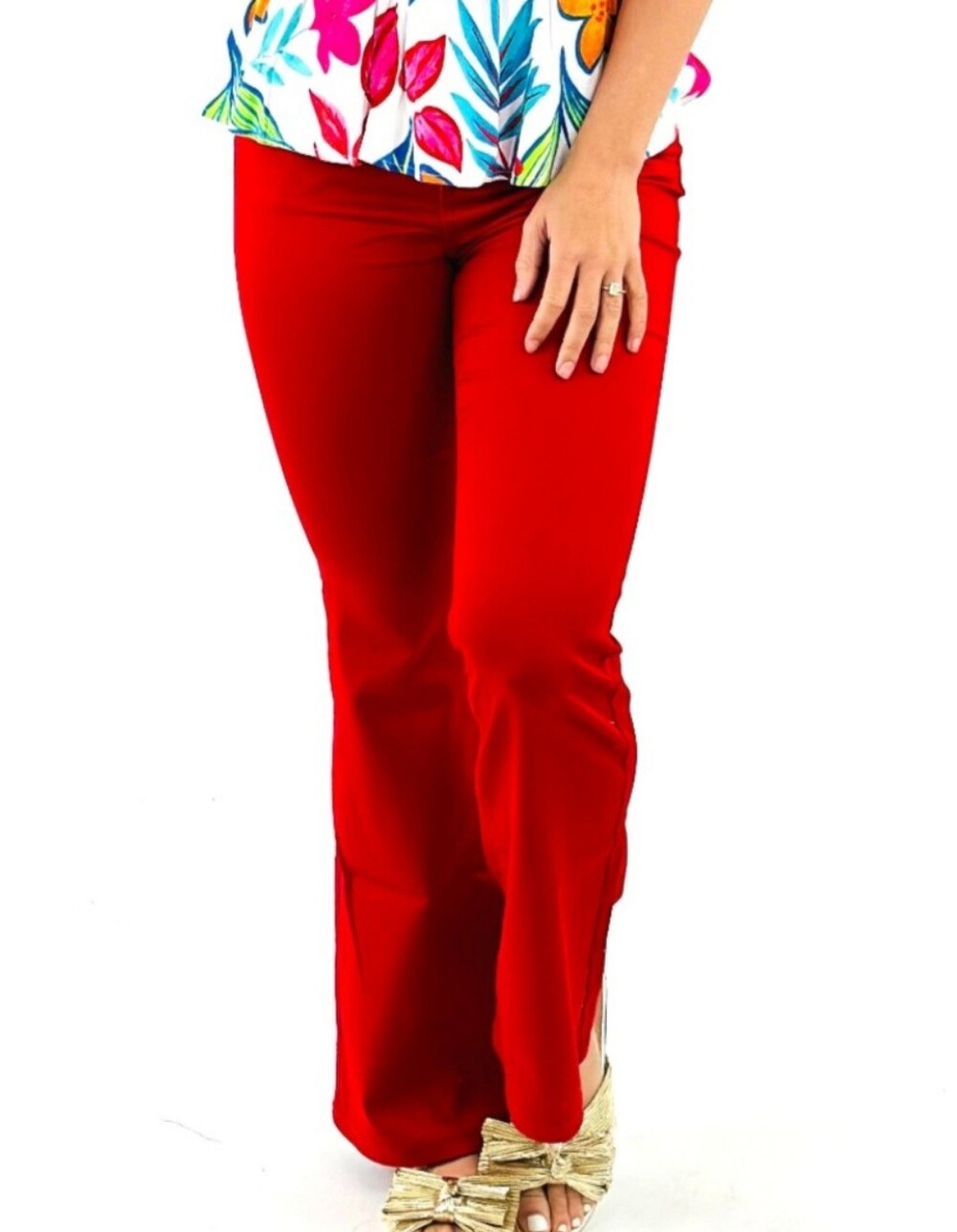 Women's Zenana Ruby Red Stretch Bootcut Jeans Size XL